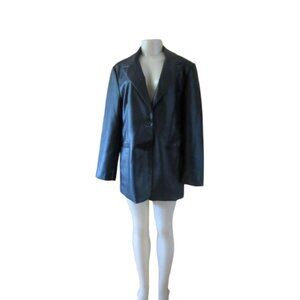 Rebecca Minkoff Black Faux Leather Jacket Size Large
